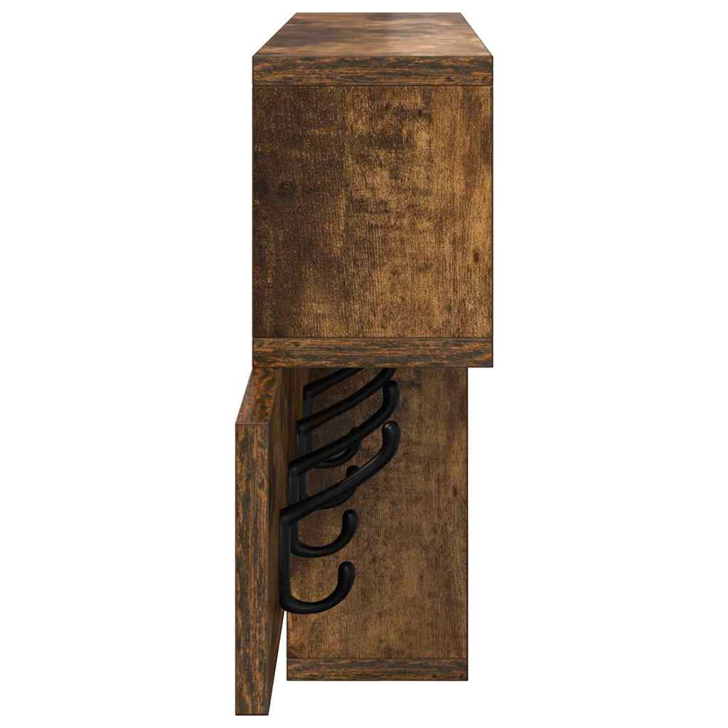 Wandgemonteerde kapstok Gerookt eiken 100 x 12 x 43,5 cm is nu te koop bij PeponiXL, paradijselijk wonen!