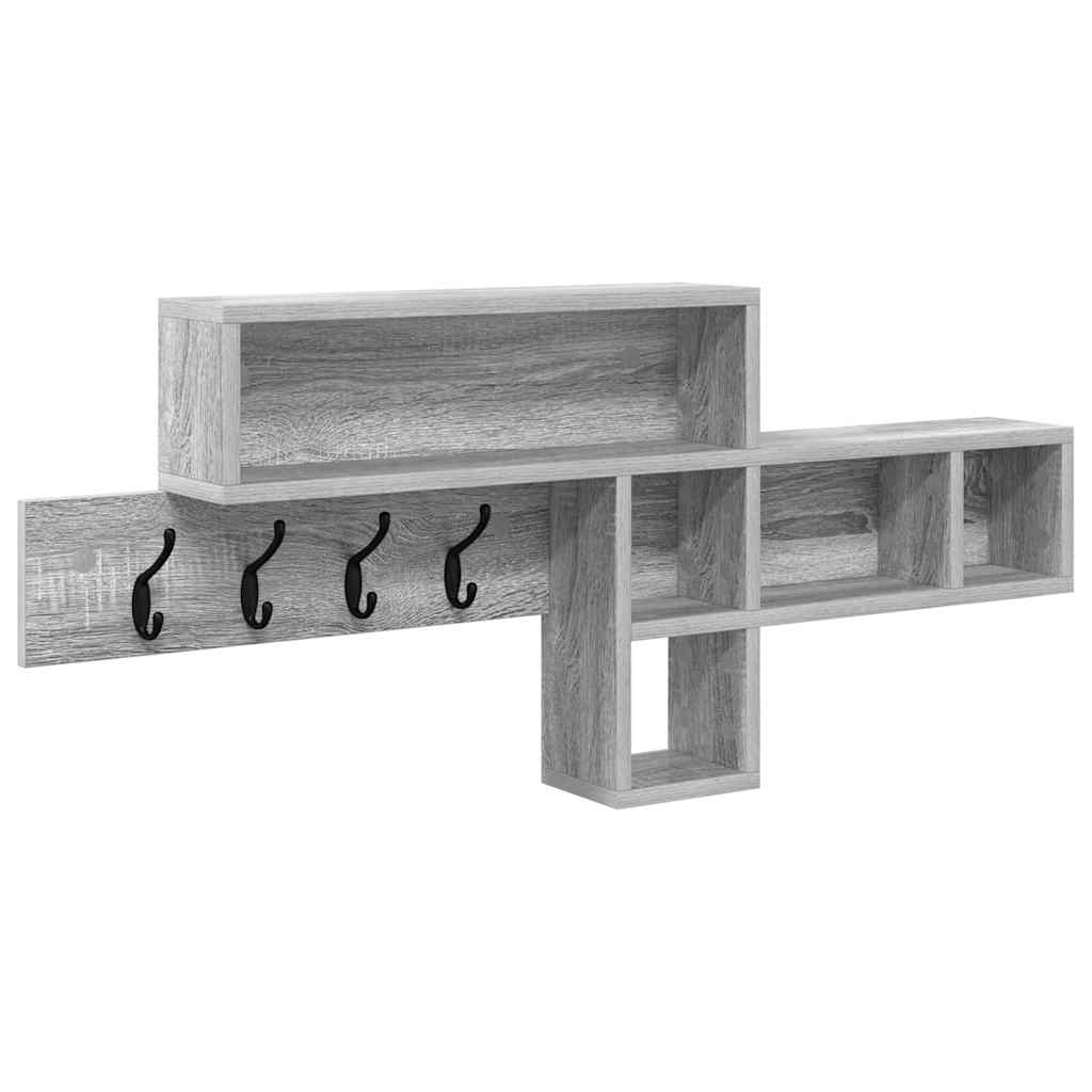 Wandgemonteerde kapstok Grijs Sonoma 100 x 12 x 43,5 cm is nu te koop bij PeponiXL, paradijselijk wonen!