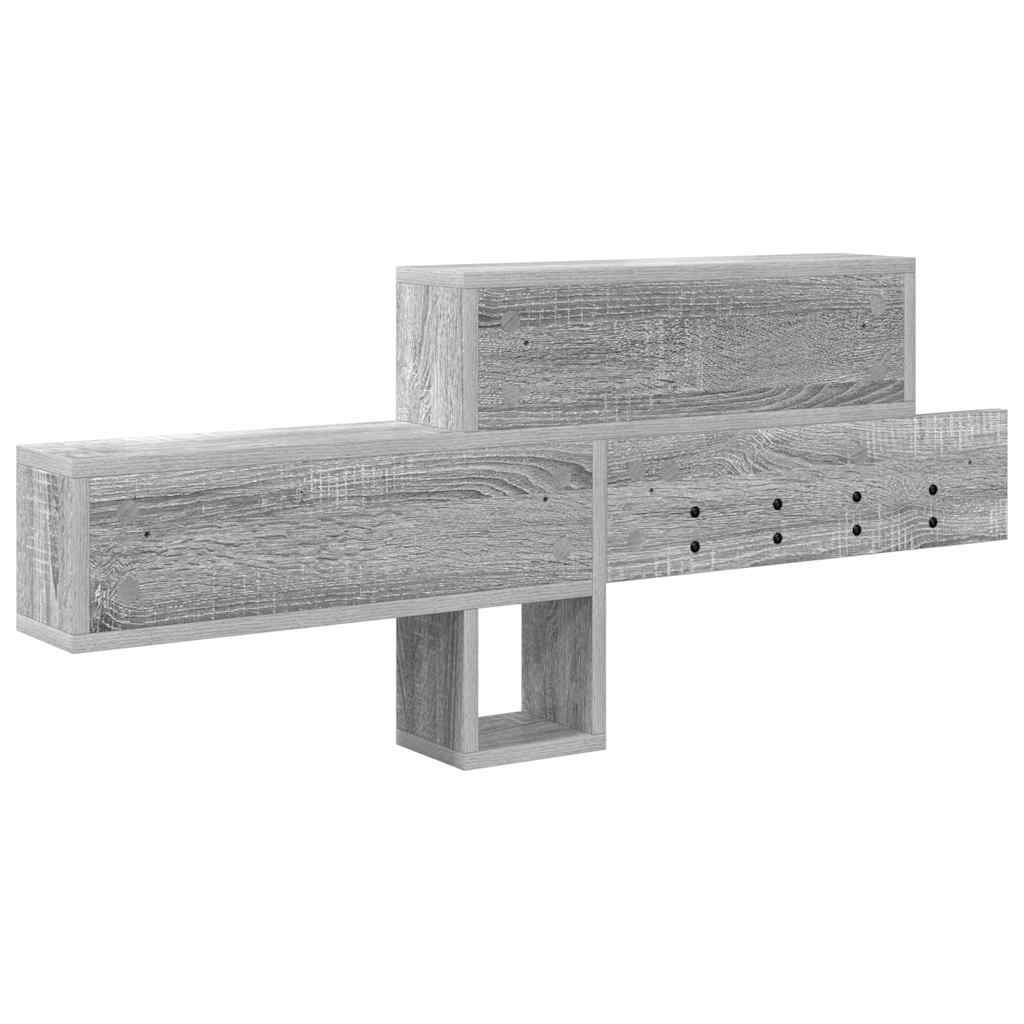 Wandgemonteerde kapstok Grijs Sonoma 100 x 12 x 43,5 cm is nu te koop bij PeponiXL, paradijselijk wonen!
