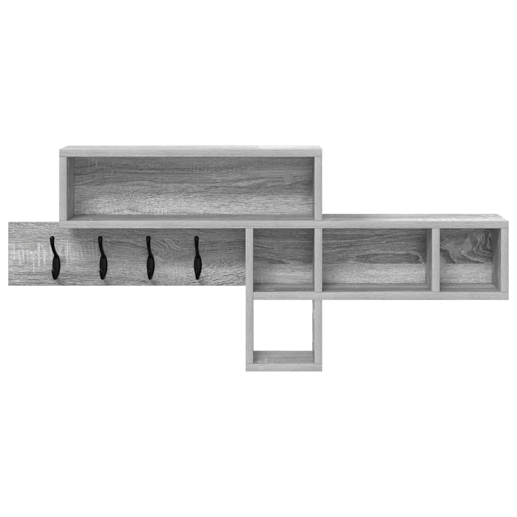 Wandgemonteerde kapstok Grijs Sonoma 100 x 12 x 43,5 cm is nu te koop bij PeponiXL, paradijselijk wonen!