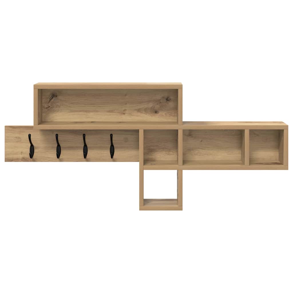 Wandgemonteerde kapstok Artisan Eiken 100 x 12 x 43,5 cm is nu te koop bij PeponiXL, paradijselijk wonen!