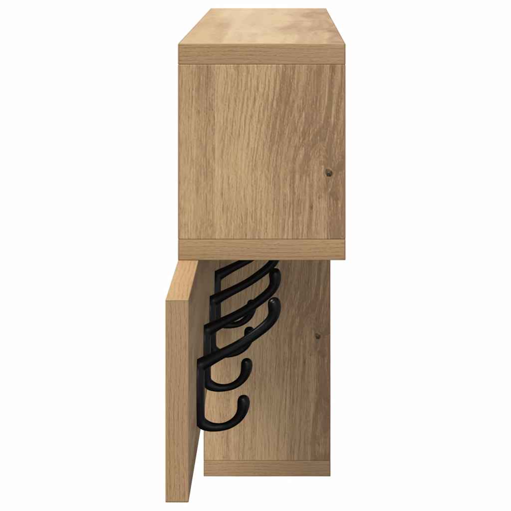 Wandgemonteerde kapstok Artisan Eiken 100 x 12 x 43,5 cm is nu te koop bij PeponiXL, paradijselijk wonen!