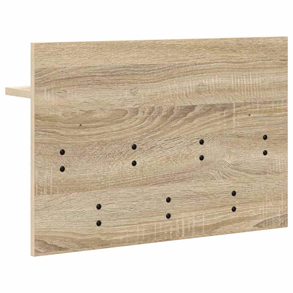 Wandgemonteerde kapstok met plank Sonoma Eiken 60 x 40 x 12 cm is nu te koop bij PeponiXL, paradijselijk wonen!