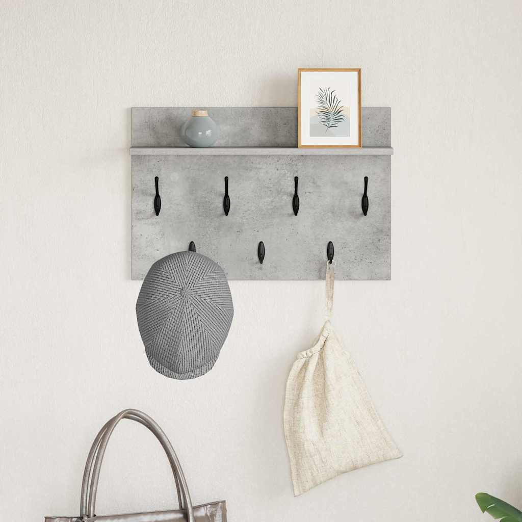 Wandgemonteerde kapstok met plank Beton Grijs 60 x 40 x 12 cm is nu te koop bij PeponiXL, paradijselijk wonen!