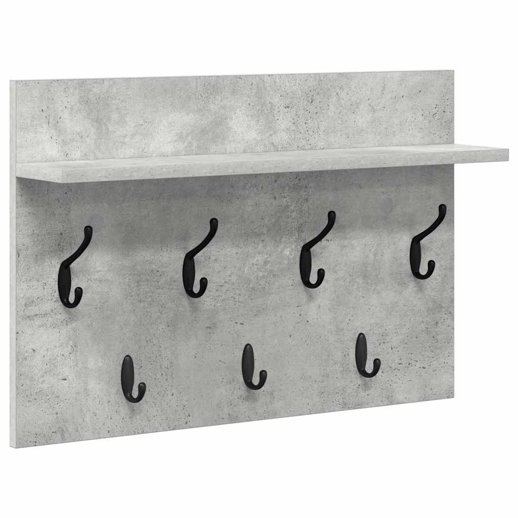 Wandgemonteerde kapstok met plank Beton Grijs 60 x 40 x 12 cm is nu te koop bij PeponiXL, paradijselijk wonen!