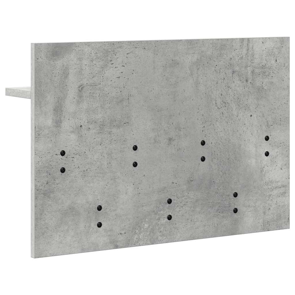 Wandgemonteerde kapstok met plank Beton Grijs 60 x 40 x 12 cm is nu te koop bij PeponiXL, paradijselijk wonen!