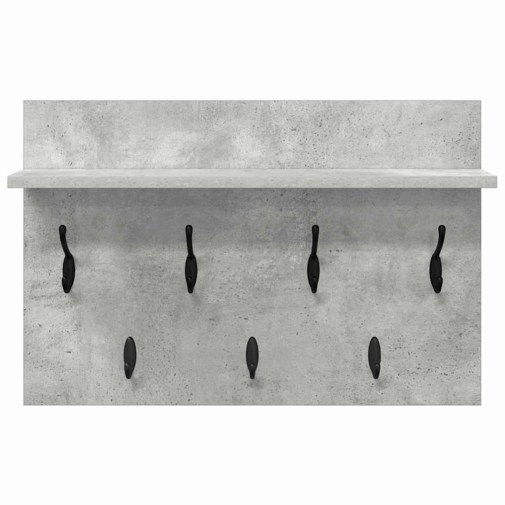 Wandgemonteerde kapstok met plank Beton Grijs 60 x 40 x 12 cm is nu te koop bij PeponiXL, paradijselijk wonen!
