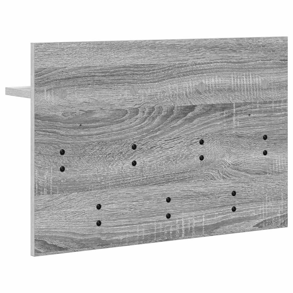 Wandgemonteerde kapstok met plank Grijs Sonoma 60 x 40 x 12 cm is nu te koop bij PeponiXL, paradijselijk wonen!