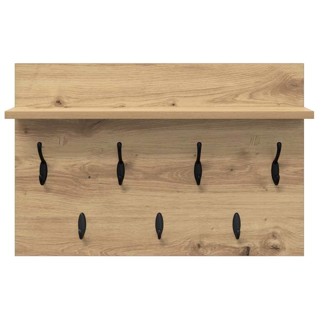 Wandgemonteerde kapstok met plank Artisan Eiken 60 x 40 x 12 cm is nu te koop bij PeponiXL, paradijselijk wonen!
