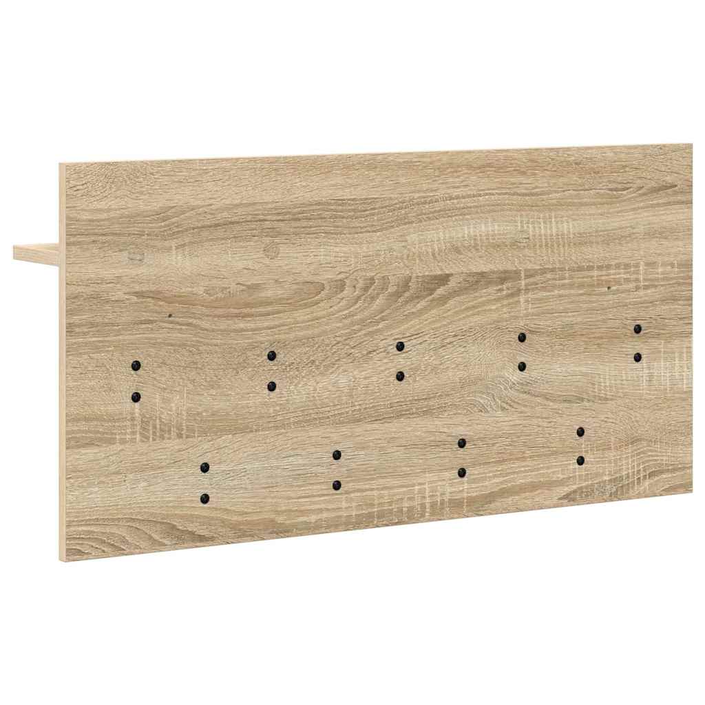 Wandgemonteerde kapstok met plank Sonoma Eiken 80 x 40 x 12 cm is nu te koop bij PeponiXL, paradijselijk wonen!