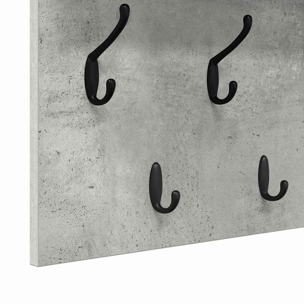 Wandgemonteerde kapstok met plank Beton Grijs 80 x 40 x 12 cm is nu te koop bij PeponiXL, paradijselijk wonen!