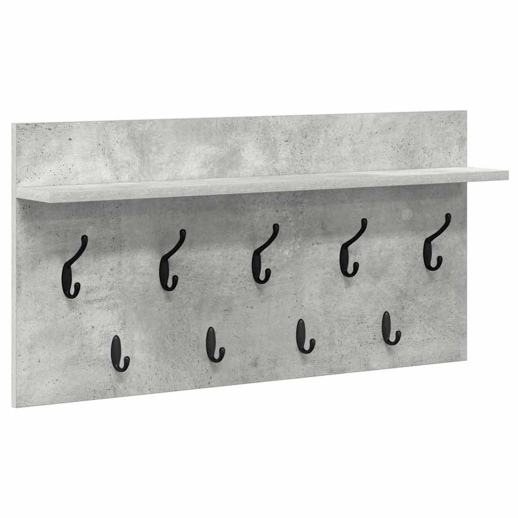 Wandgemonteerde kapstok met plank Beton Grijs 80 x 40 x 12 cm is nu te koop bij PeponiXL, paradijselijk wonen!