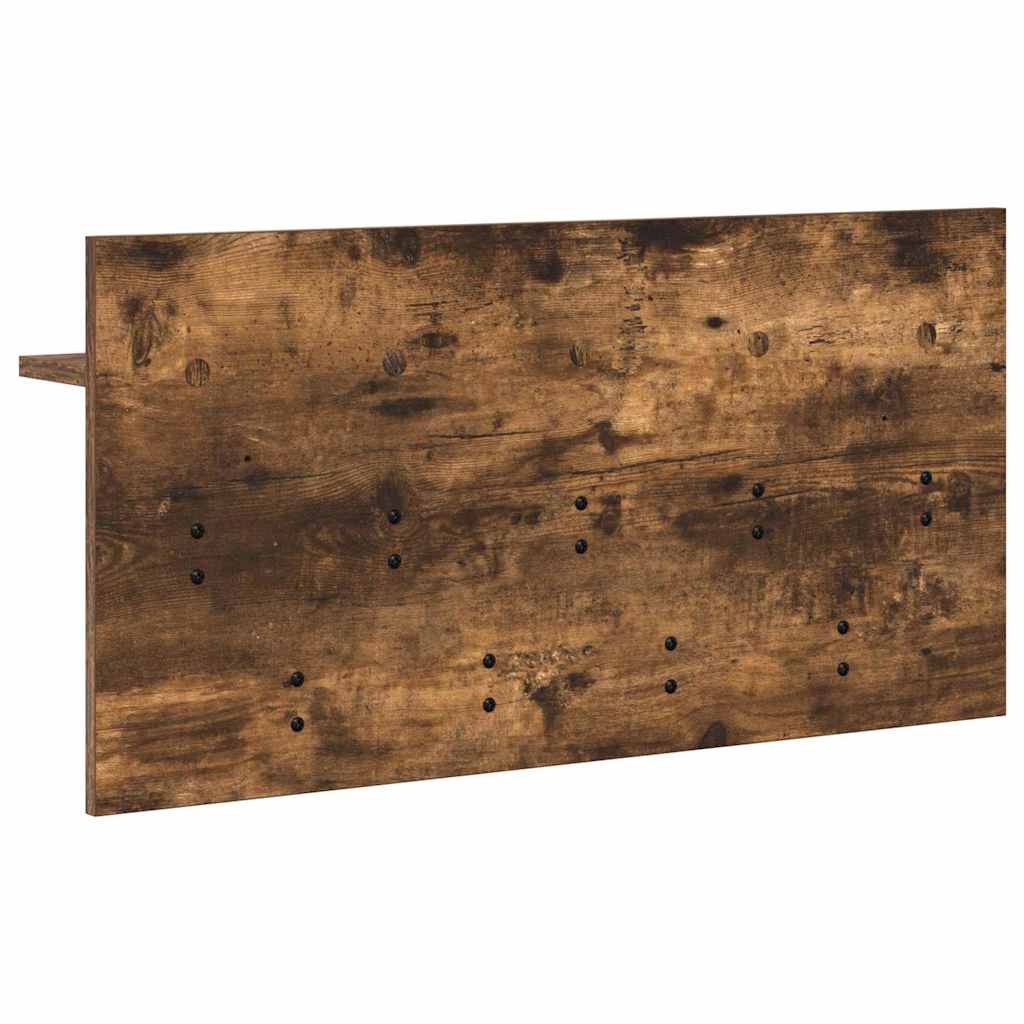 Wandgemonteerde kapstok met plank Gerookt eiken 80 x 40 x 12 cm is nu te koop bij PeponiXL, paradijselijk wonen!