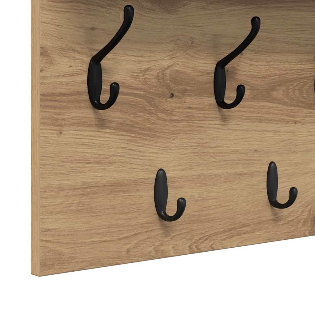 Wandgemonteerde kapstok met plank Artisan Eiken 80 x 40 x 12 cm is nu te koop bij PeponiXL, paradijselijk wonen!