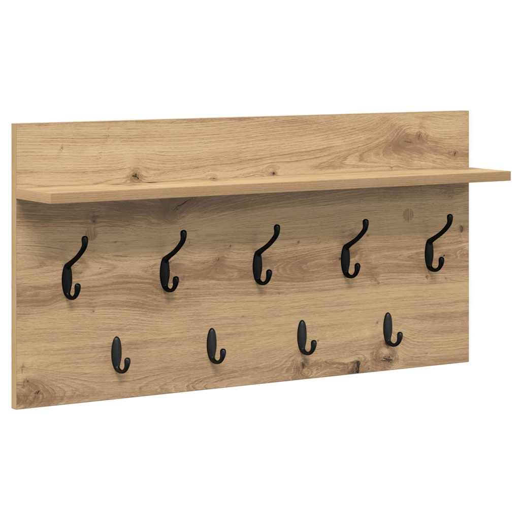 Wandgemonteerde kapstok met plank Artisan Eiken 80 x 40 x 12 cm is nu te koop bij PeponiXL, paradijselijk wonen!
