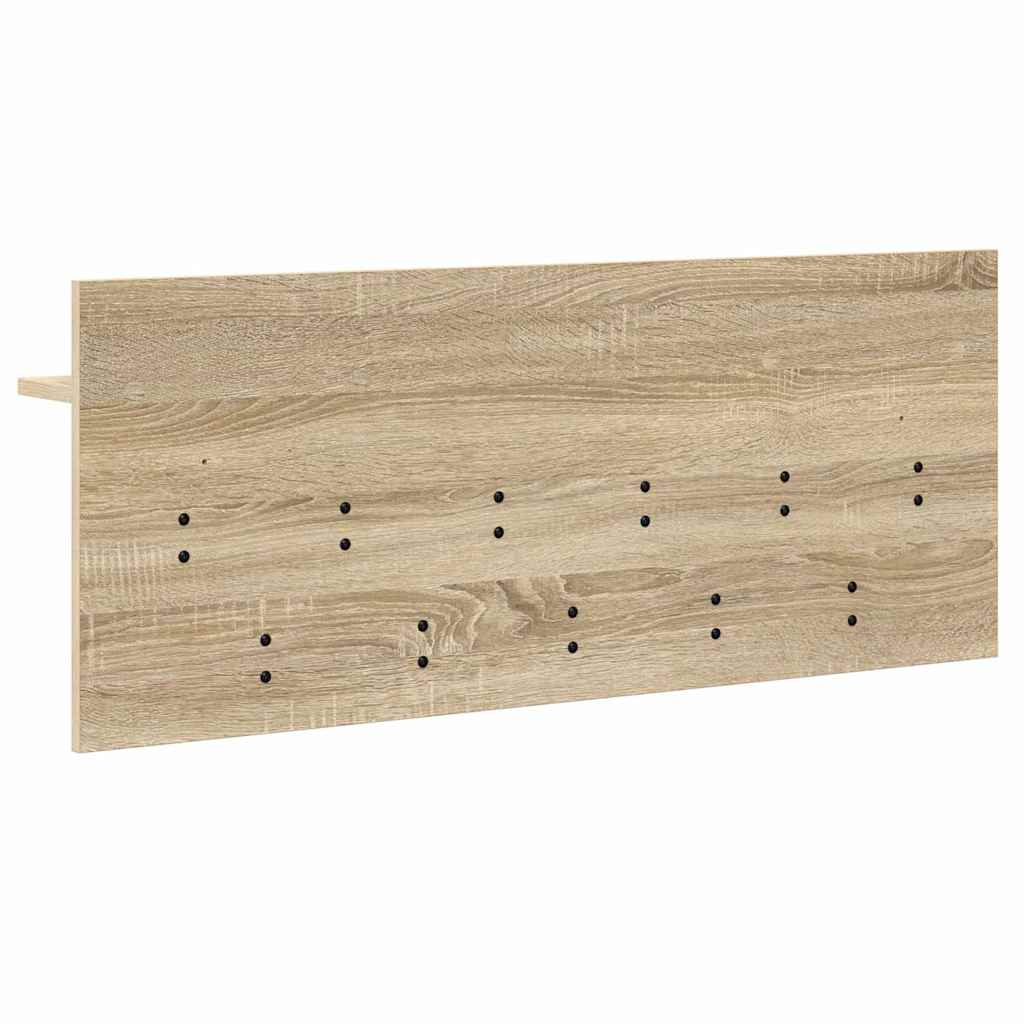 Wandgemonteerde kapstok met plank Sonoma Eiken 100 x 40 x 12 cm is nu te koop bij PeponiXL, paradijselijk wonen!