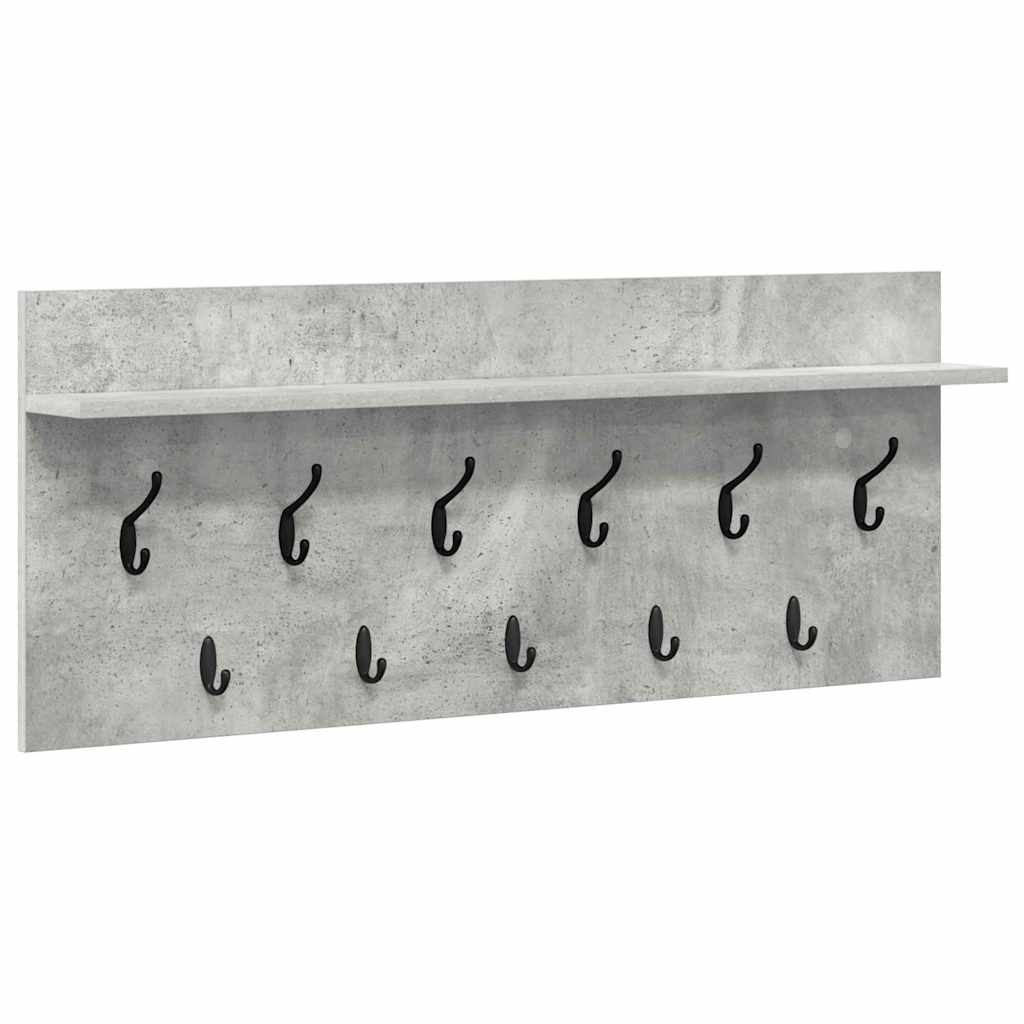 Wandgemonteerde kapstok met plank Beton Grijs 100 x 40 x 12 cm is nu te koop bij PeponiXL, paradijselijk wonen!