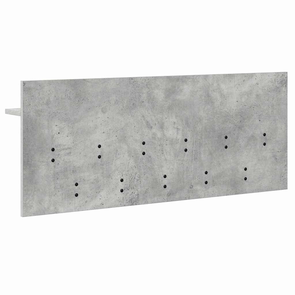 Wandgemonteerde kapstok met plank Beton Grijs 100 x 40 x 12 cm is nu te koop bij PeponiXL, paradijselijk wonen!