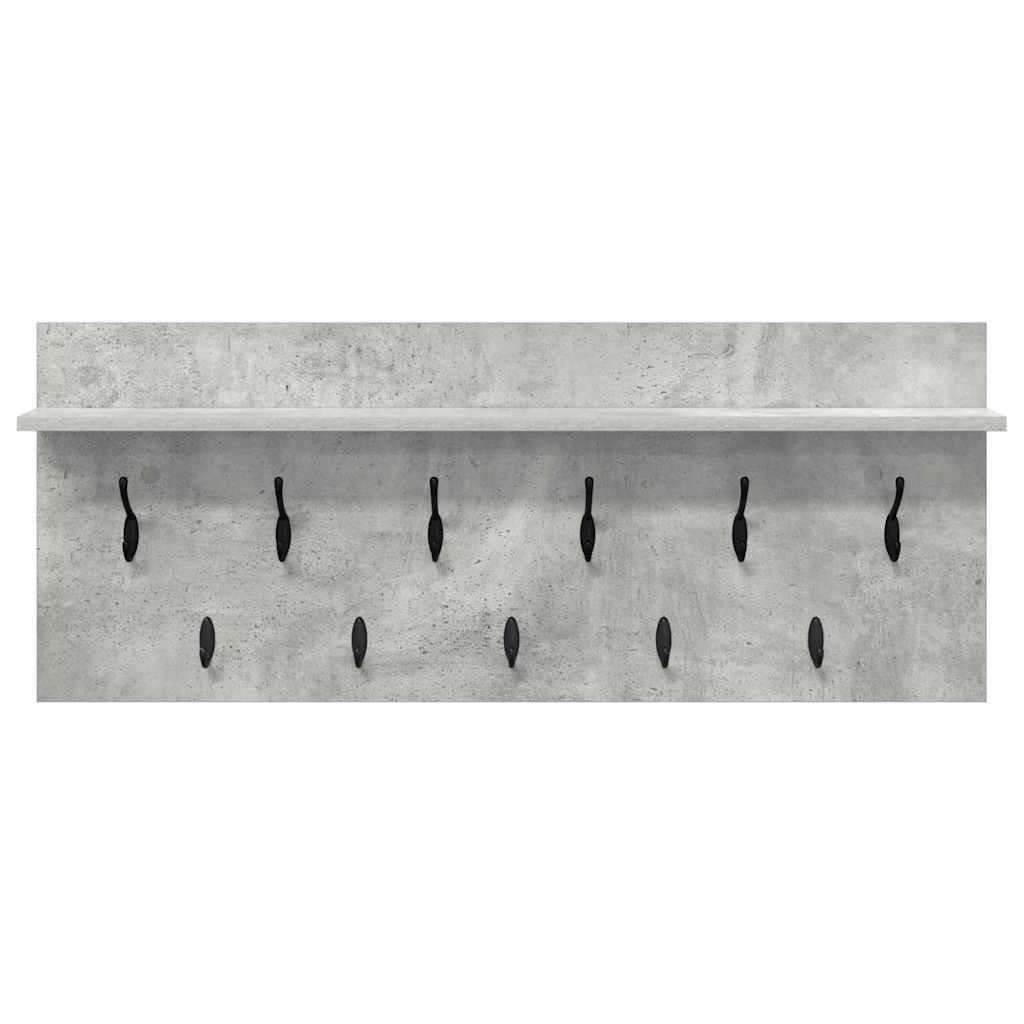 Wandgemonteerde kapstok met plank Beton Grijs 100 x 40 x 12 cm is nu te koop bij PeponiXL, paradijselijk wonen!