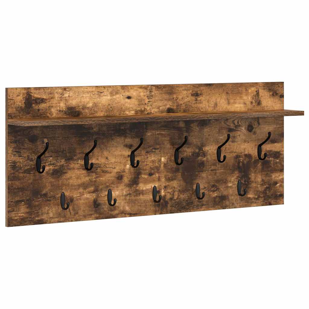 Wandgemonteerde kapstok Gerookt eiken 100 x 40 x 12 cm is nu te koop bij PeponiXL, paradijselijk wonen!