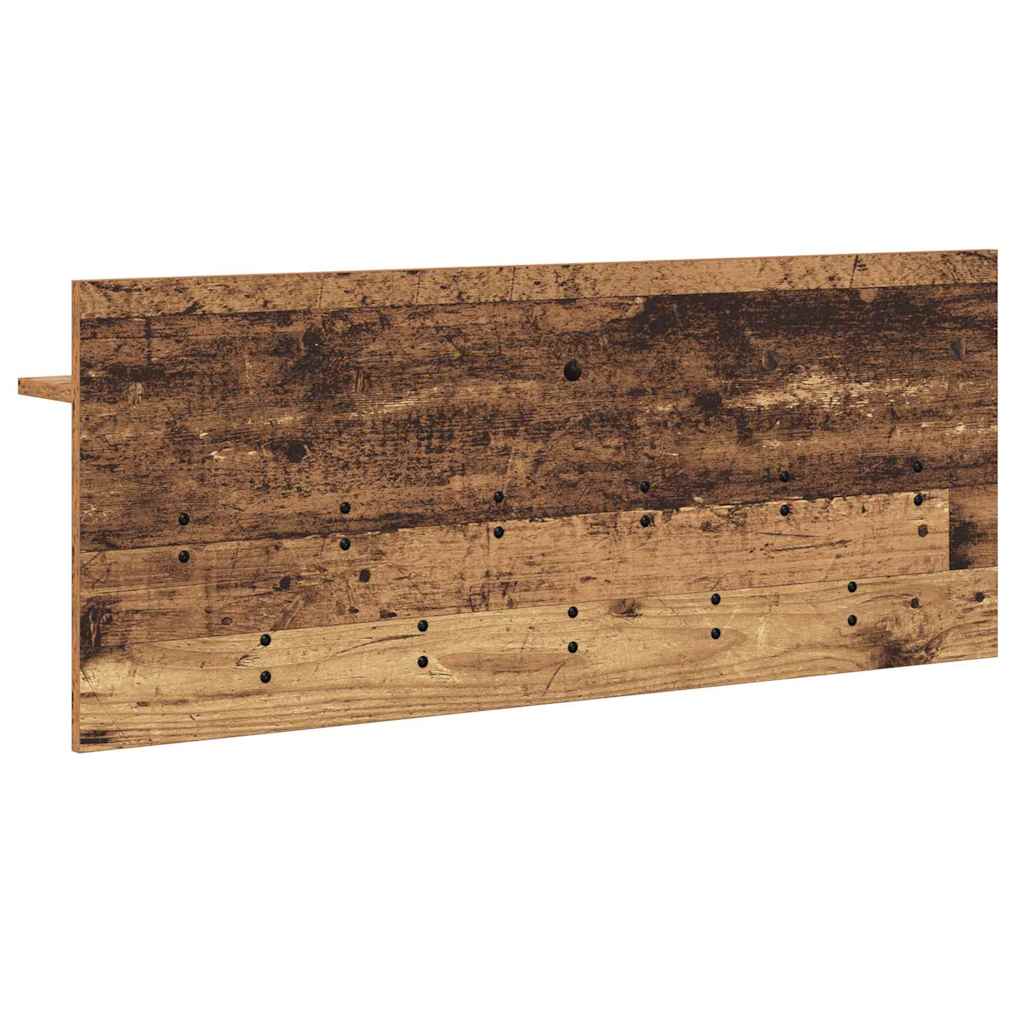 Wandgemonteerde kapstok Oudhout 100 x 40 x 12 cm Bewerkt hout is nu te koop bij PeponiXL, paradijselijk wonen!