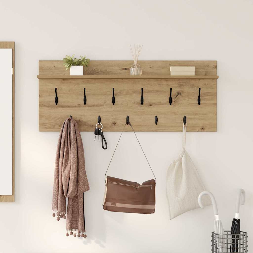 Wandgemonteerde kapstok Artisan Eiken 100 x 40 x 12 cm is nu te koop bij PeponiXL, paradijselijk wonen!