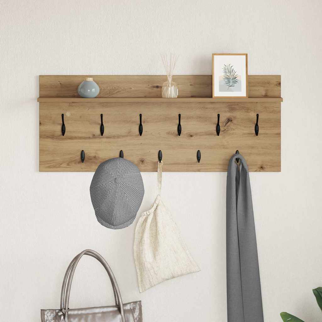 Wandgemonteerde kapstok Artisan Eiken 100 x 40 x 12 cm is nu te koop bij PeponiXL, paradijselijk wonen!