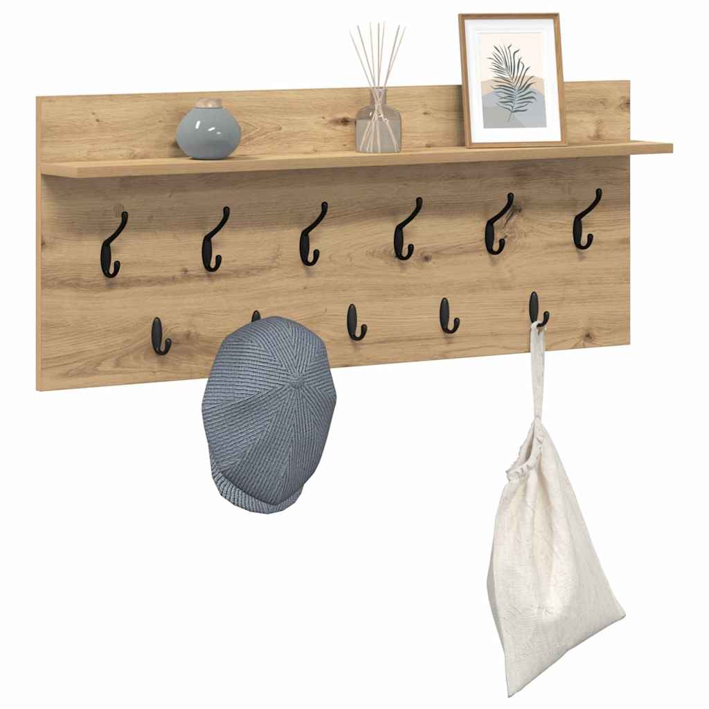 Wandgemonteerde kapstok Artisan Eiken 100 x 40 x 12 cm is nu te koop bij PeponiXL, paradijselijk wonen!