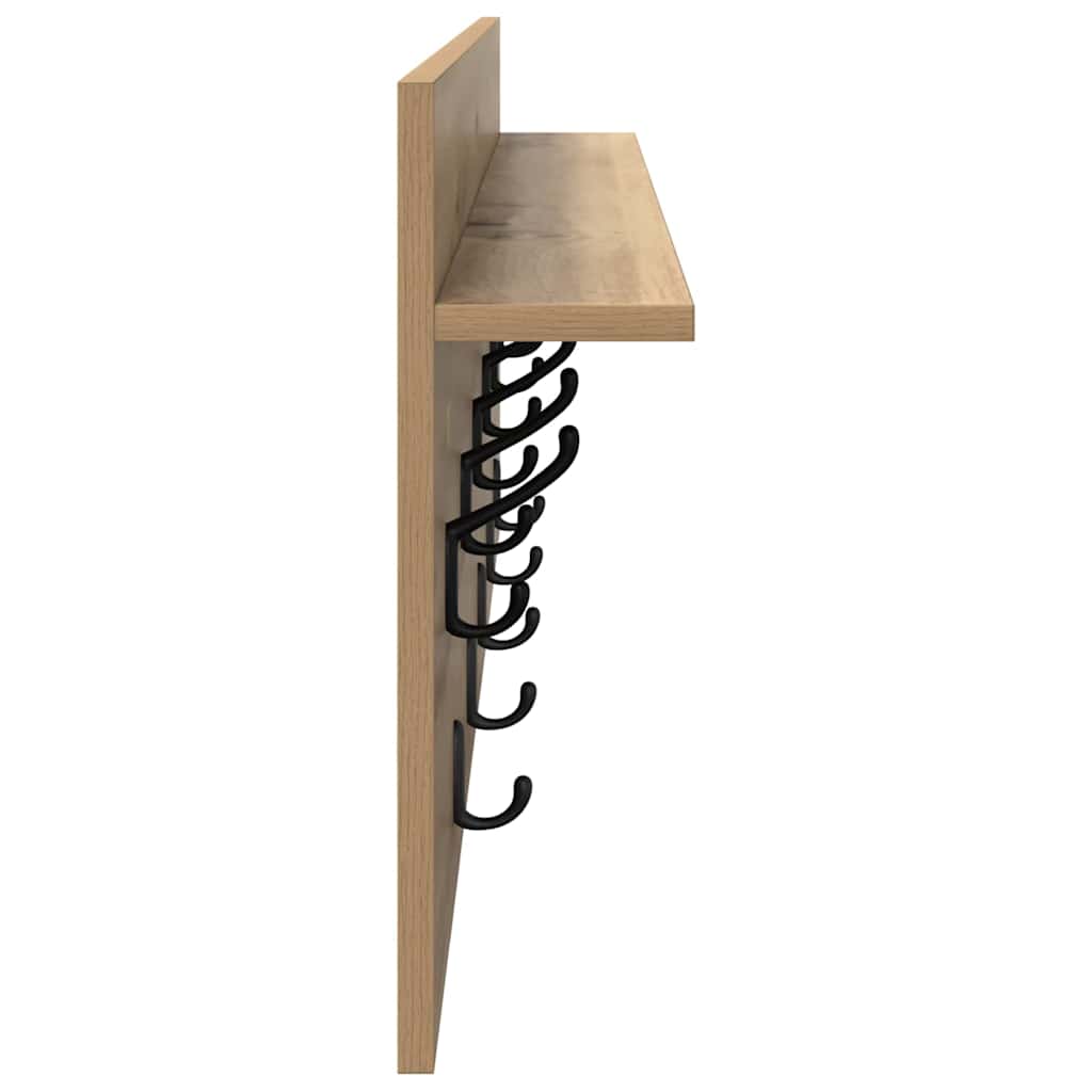 Wandgemonteerde kapstok Artisan Eiken 100 x 40 x 12 cm is nu te koop bij PeponiXL, paradijselijk wonen!