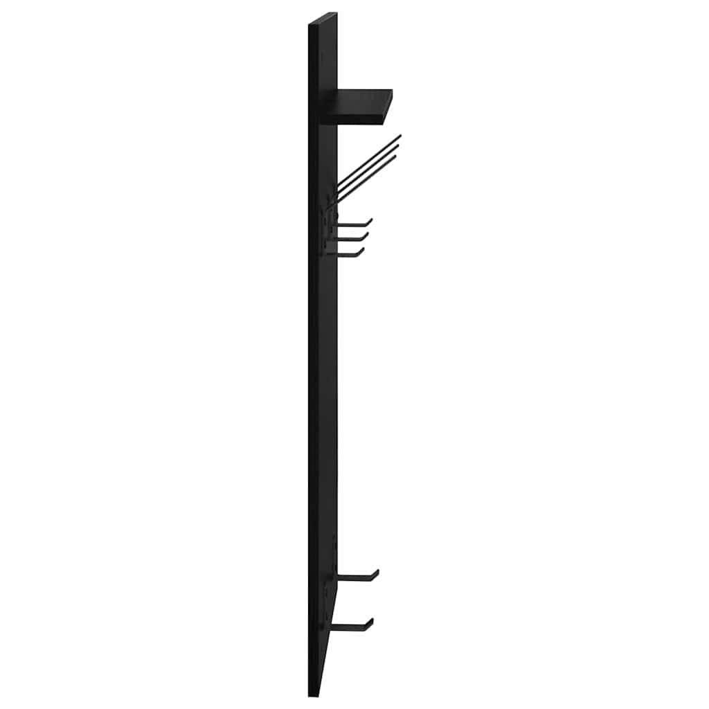Wandgemonteerde kapstok met plank Zwart Eiken 40 x 10 x 90 cm is nu te koop bij PeponiXL, paradijselijk wonen!