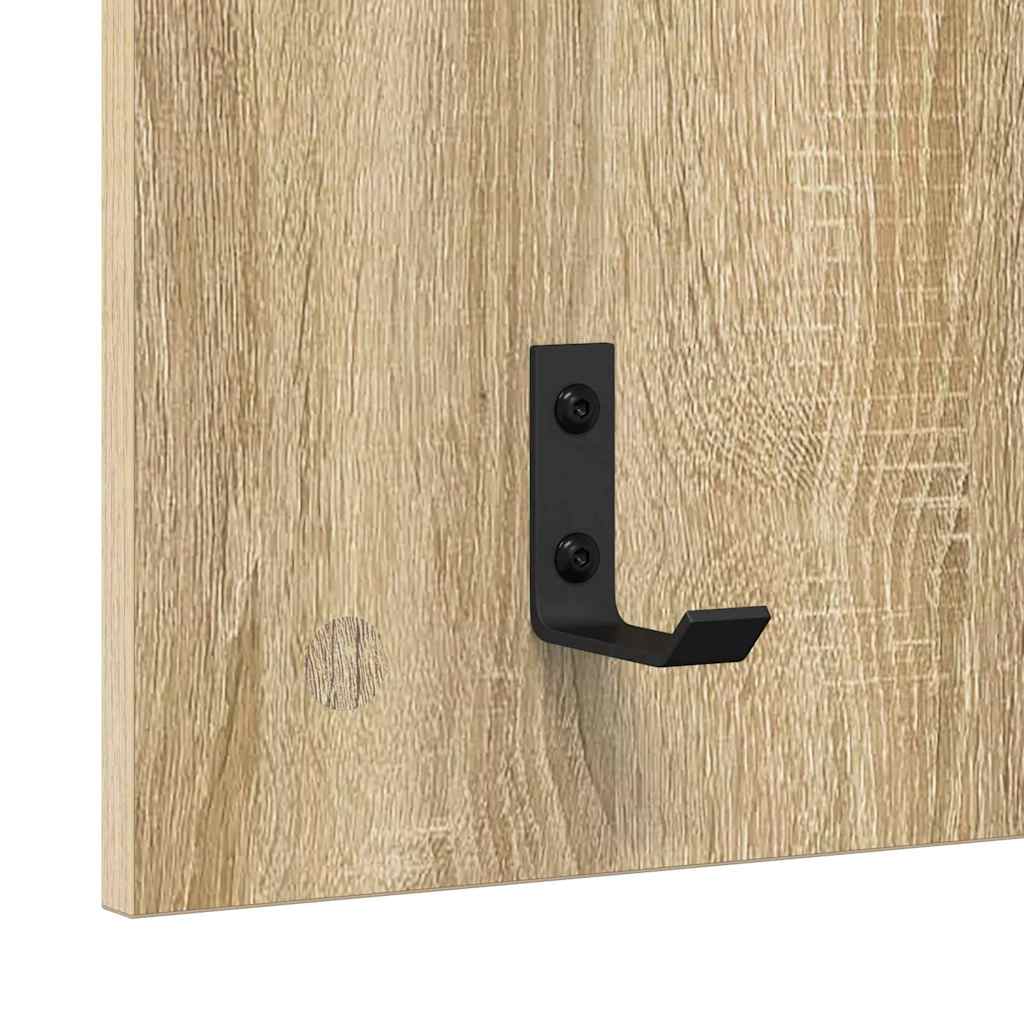 Wandgemonteerde kapstok met plank Sonoma Eiken 40 x 10 x 90 cm is nu te koop bij PeponiXL, paradijselijk wonen!