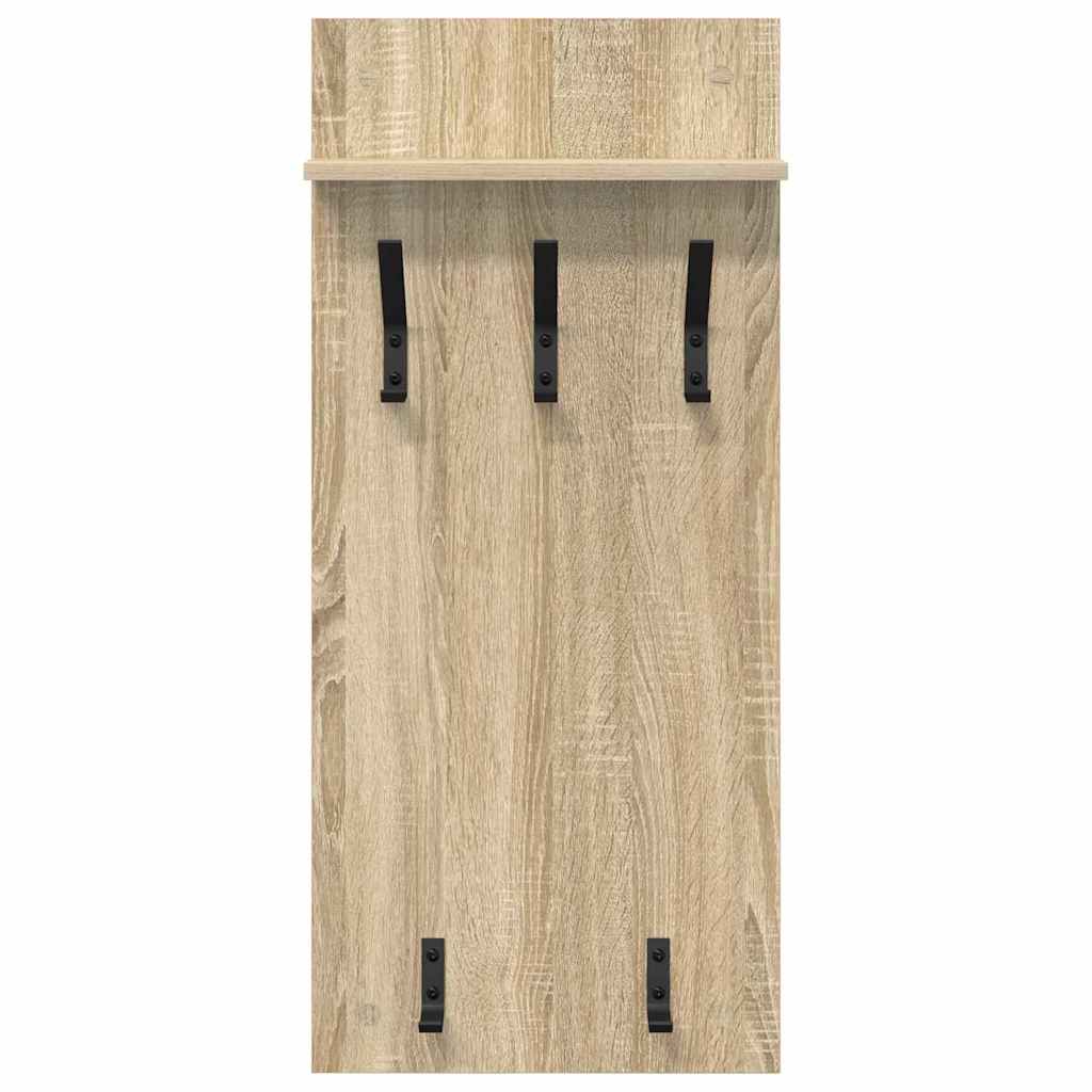 Wandgemonteerde kapstok met plank Sonoma Eiken 40 x 10 x 90 cm is nu te koop bij PeponiXL, paradijselijk wonen!