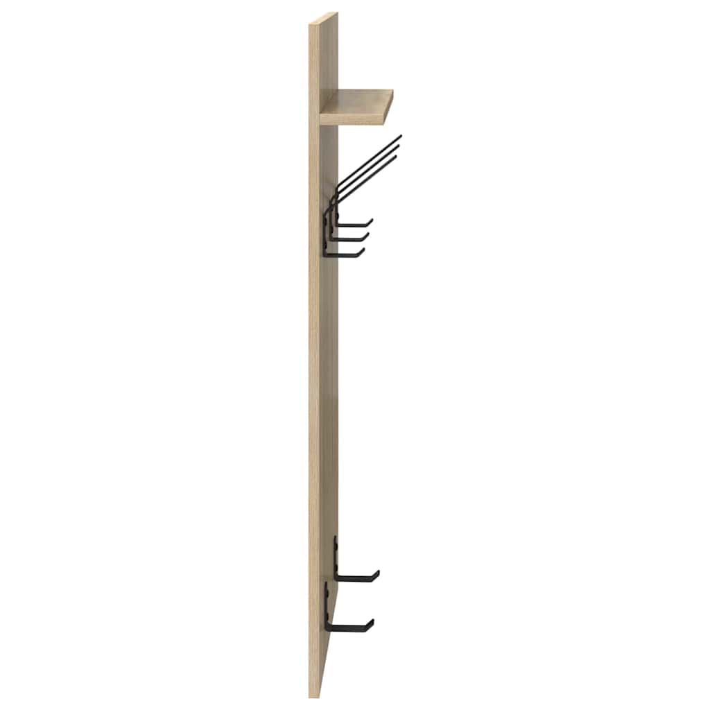Wandgemonteerde kapstok met plank Sonoma Eiken 40 x 10 x 90 cm is nu te koop bij PeponiXL, paradijselijk wonen!