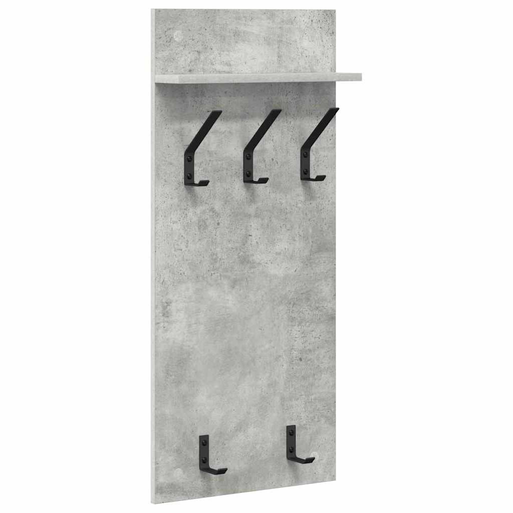 Wandgemonteerde kapstok met plank Beton Grijs 40 x 10 x 90 cm is nu te koop bij PeponiXL, paradijselijk wonen!