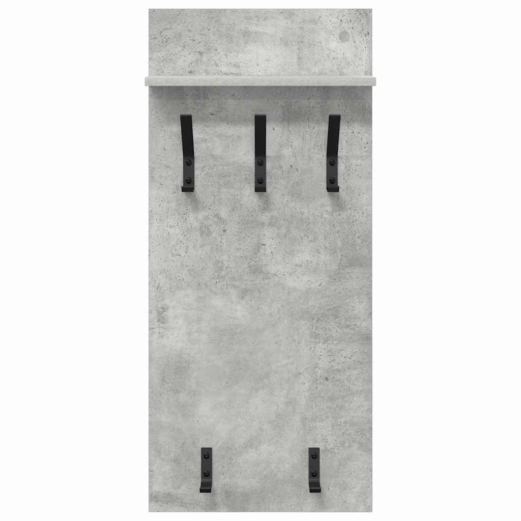 Wandgemonteerde kapstok met plank Beton Grijs 40 x 10 x 90 cm is nu te koop bij PeponiXL, paradijselijk wonen!