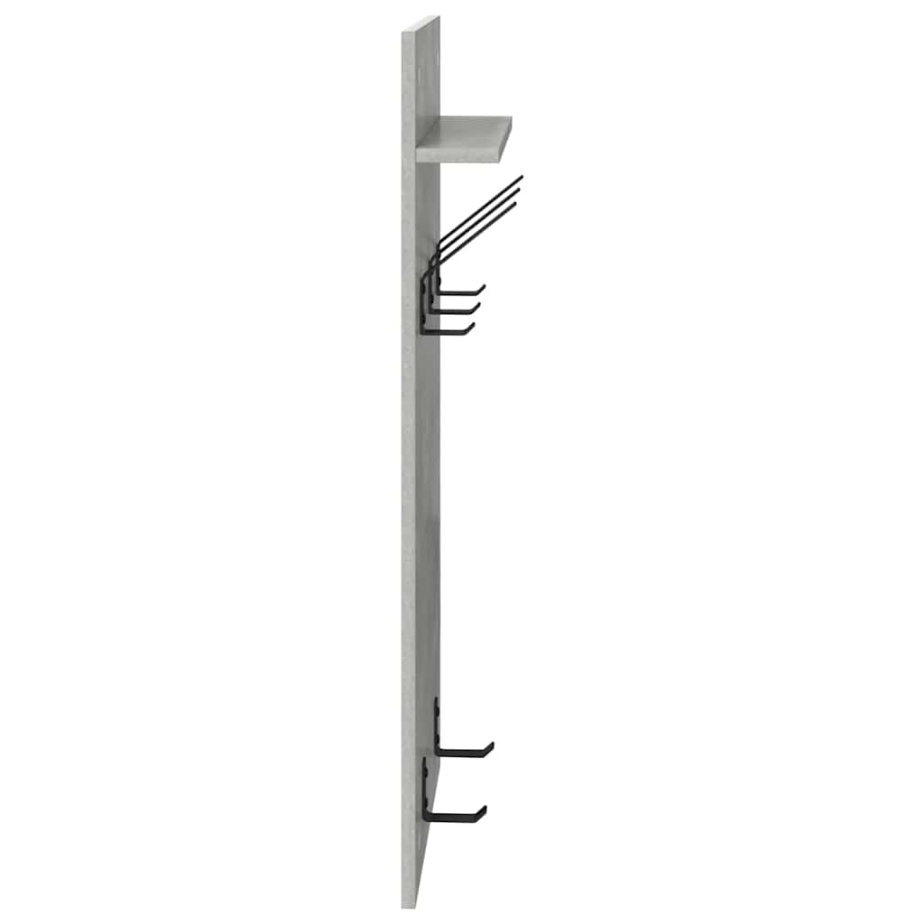 Wandgemonteerde kapstok met plank Beton Grijs 40 x 10 x 90 cm is nu te koop bij PeponiXL, paradijselijk wonen!