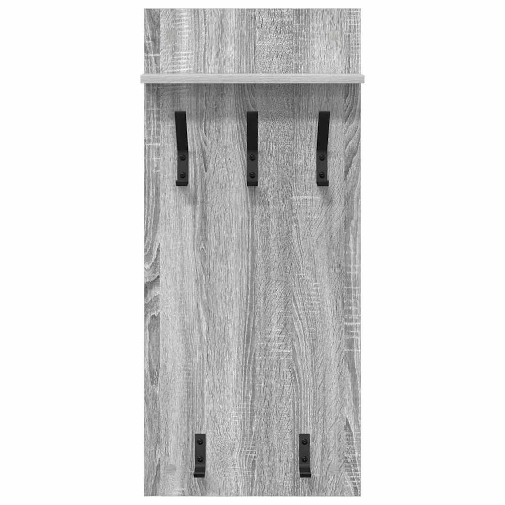 Wandgemonteerde kapstok met plank Grijs Sonoma 40 x 10 x 90 cm is nu te koop bij PeponiXL, paradijselijk wonen!