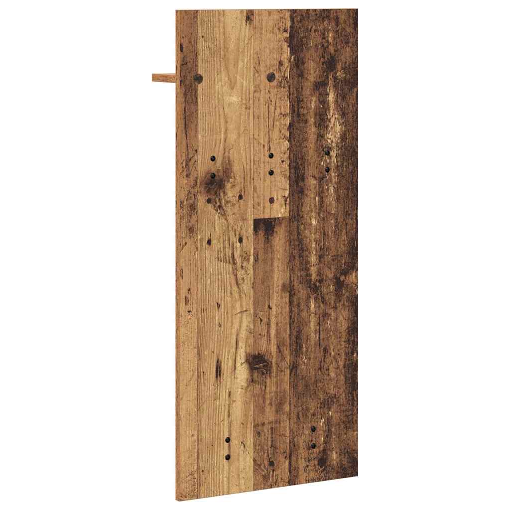 Wandgemonteerde kapstok Oudhout 40 x 10 x 90 cm Bewerkt hout is nu te koop bij PeponiXL, paradijselijk wonen!