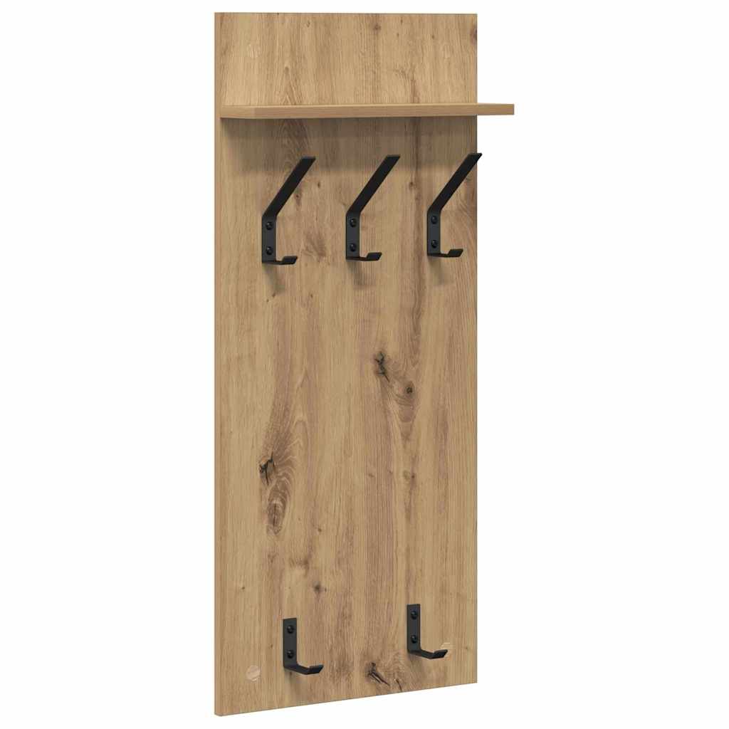 Wandgemonteerde kapstok met plank Artisan Eiken 40 x 10 x 90 cm is nu te koop bij PeponiXL, paradijselijk wonen!