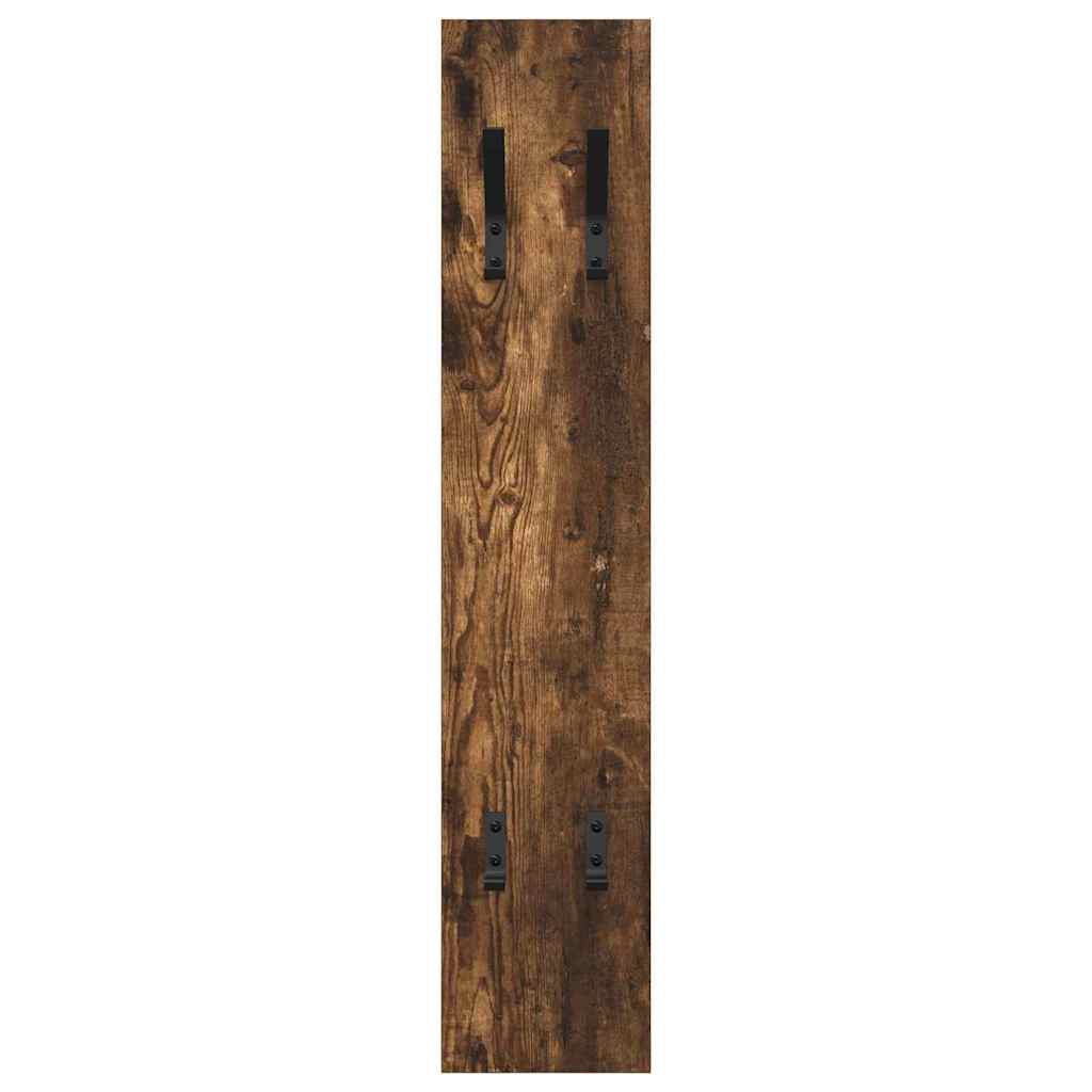 Wandgemonteerde kapstok Gerookt eiken 20 x 1,5 x 100 cm is nu te koop bij PeponiXL, paradijselijk wonen!