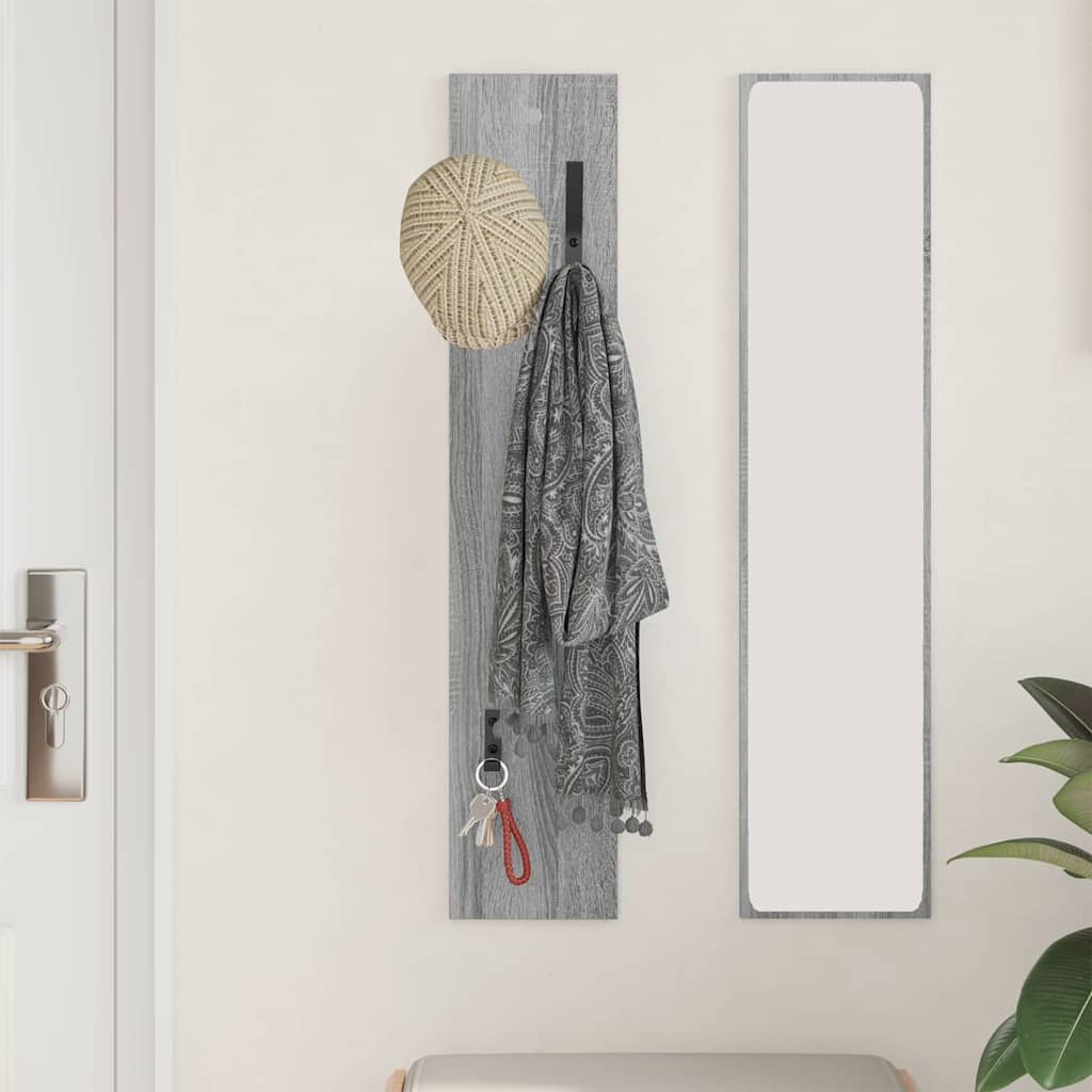 Wandgemonteerde kapstok Grijs Sonoma 20 x 1,5 x 100 cm is nu te koop bij PeponiXL, paradijselijk wonen!