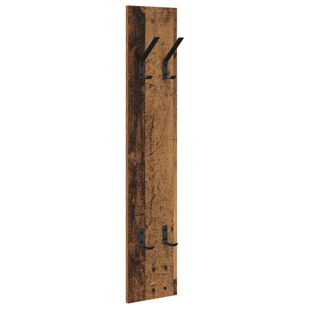 Wandgemonteerde kapstok Oudhout 20 x 1,5 x 100 cm Bewerkt hout is nu te koop bij PeponiXL, paradijselijk wonen!