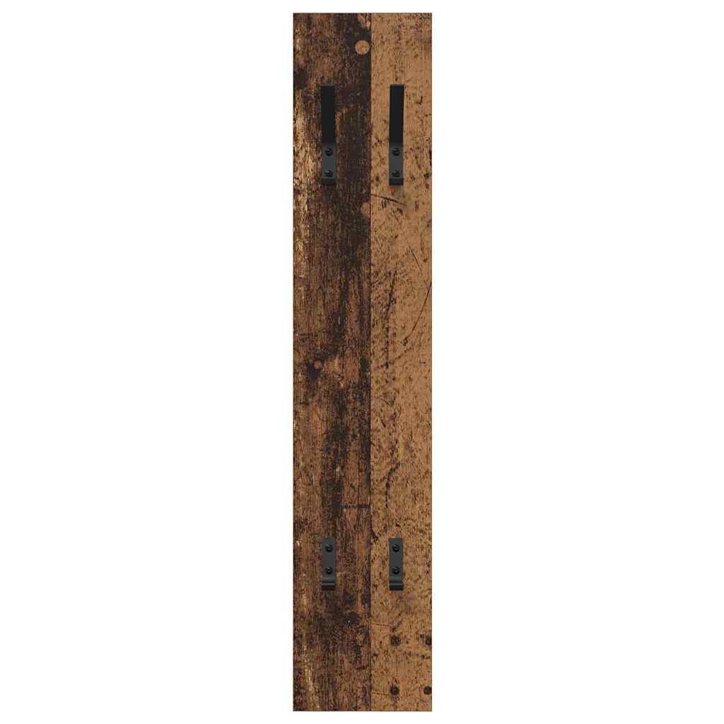 Wandgemonteerde kapstok Oudhout 20 x 1,5 x 100 cm Bewerkt hout is nu te koop bij PeponiXL, paradijselijk wonen!