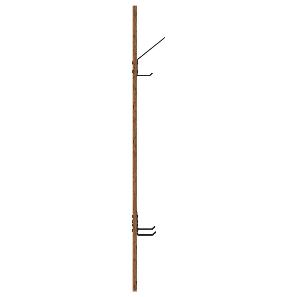 Wandgemonteerde kapstok Oudhout 20 x 1,5 x 100 cm Bewerkt hout is nu te koop bij PeponiXL, paradijselijk wonen!