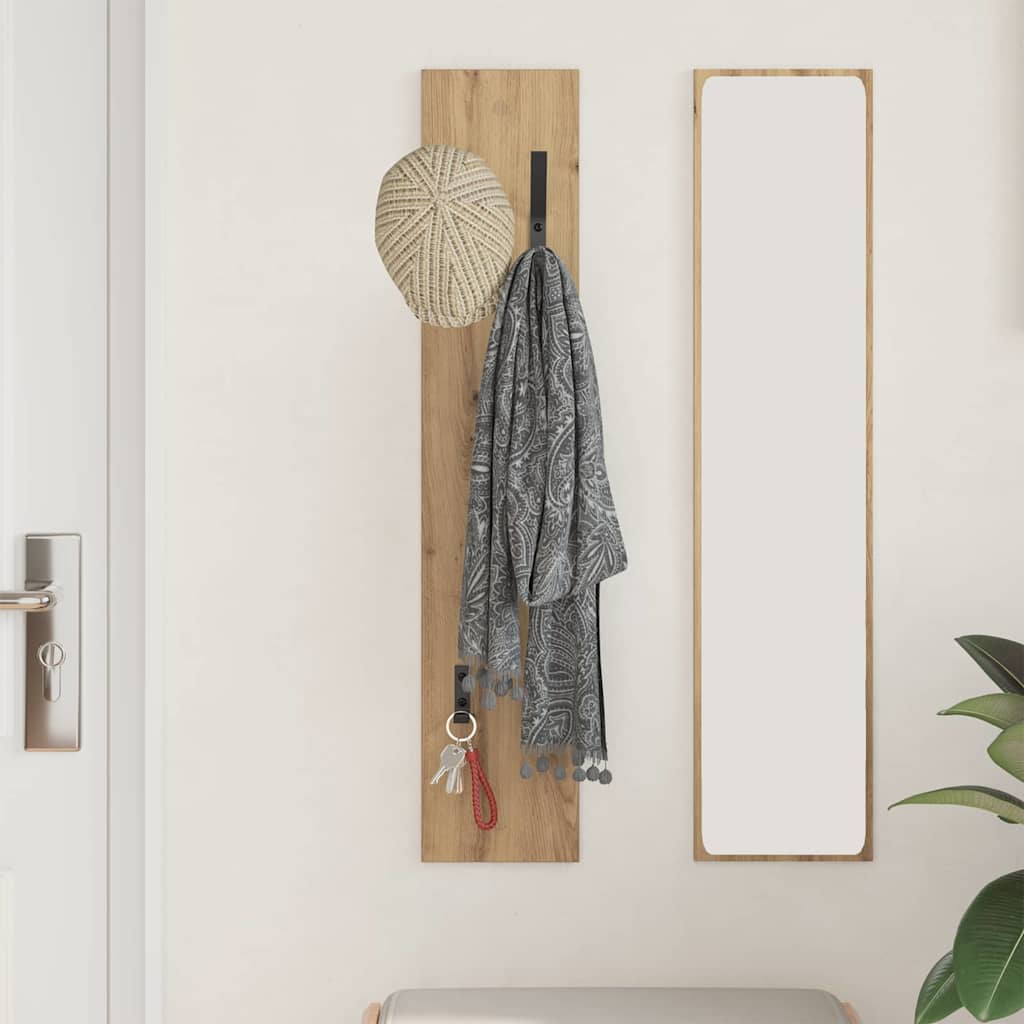 Wandgemonteerde kapstok Artisan Eiken 20 x 1,5 x 100 cm is nu te koop bij PeponiXL, paradijselijk wonen!