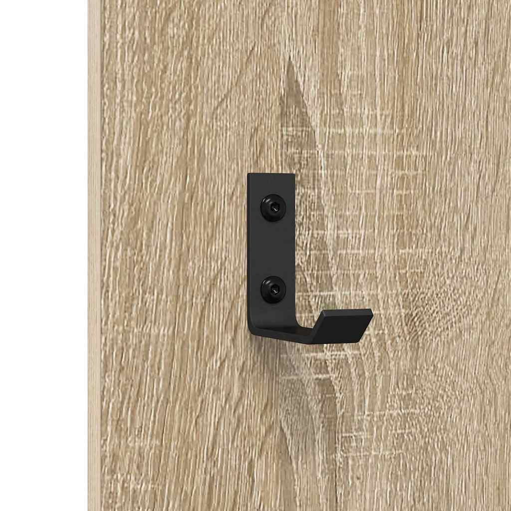 Wandgemonteerde kapstok Sonoma Eiken 30 x 1,5 x 80 cm is nu te koop bij PeponiXL, paradijselijk wonen!