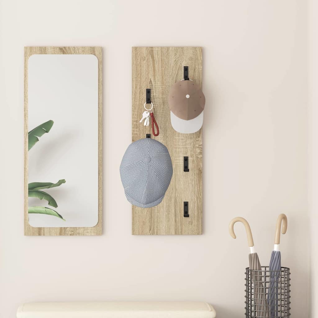 Wandgemonteerde kapstok Sonoma Eiken 30 x 1,5 x 80 cm is nu te koop bij PeponiXL, paradijselijk wonen!