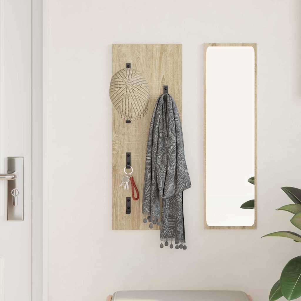 Wandgemonteerde kapstok Sonoma Eiken 30 x 1,5 x 80 cm is nu te koop bij PeponiXL, paradijselijk wonen!