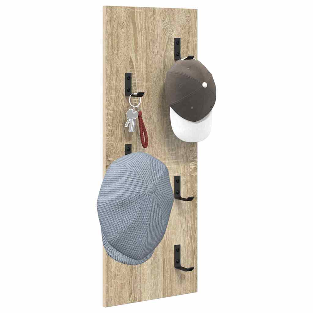 Wandgemonteerde kapstok Sonoma Eiken 30 x 1,5 x 80 cm is nu te koop bij PeponiXL, paradijselijk wonen!