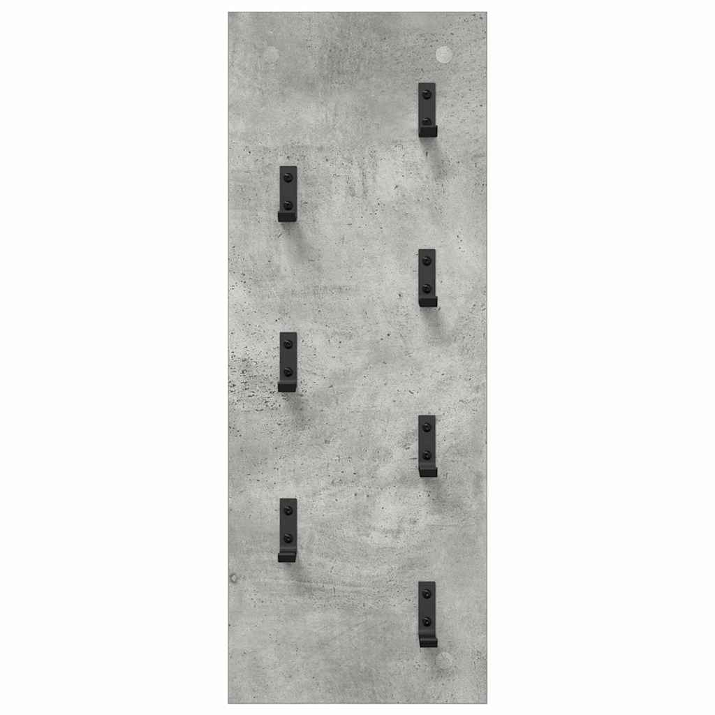 Wandgemonteerde kapstok met opslag Beton Grijs 30 x 1,5 x 80 cm is nu te koop bij PeponiXL, paradijselijk wonen!